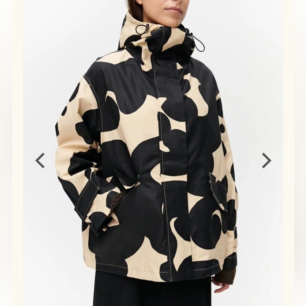 Marimekko Black and Cream Utility Jacket